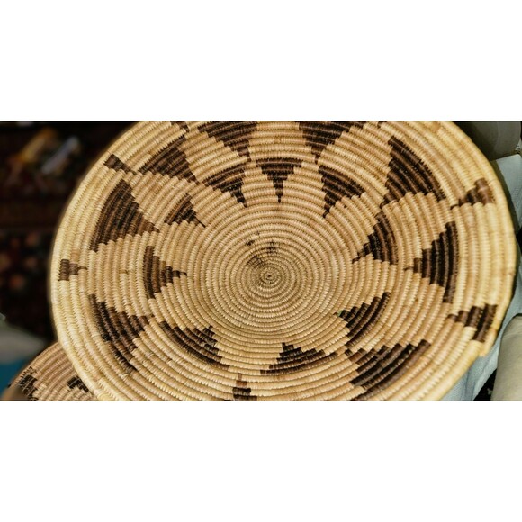 VTG Botswana Coiled Basket Bowl Set 2"Flight of the Swallows" Pattern hand woven - Picture 13 of 16